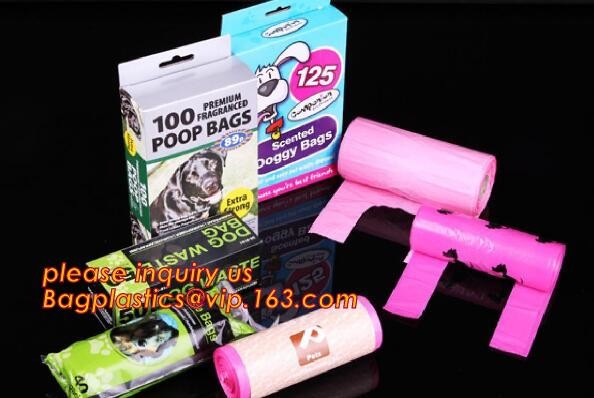 Degradable Pet Poop Bags Dog Cat Waste Pick Up Clean Bag Refill Bags Promotion, Bone shaped pet waste bag clean-up holde