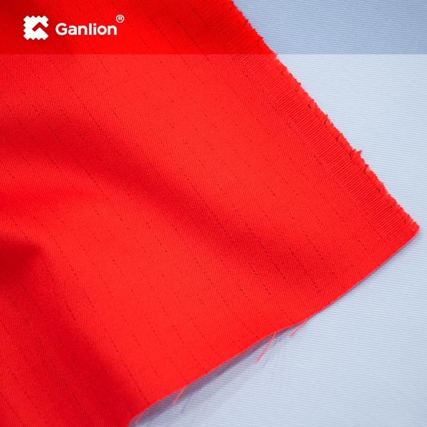 Red 245GSM Twill Weave Fabric AST Antibacteria SR Anti Bacterial Fabric