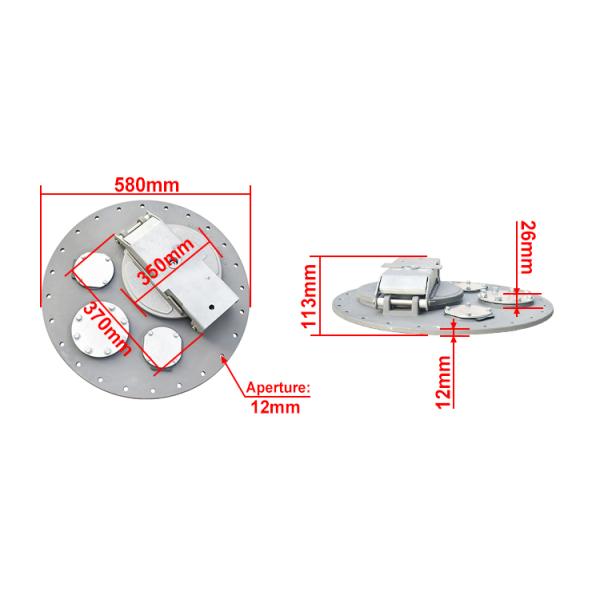 20 Inch Aluminum Alloy Manhole Cover for Fuel Tank Chemical Tanker Truck Meets European Standard Specifications