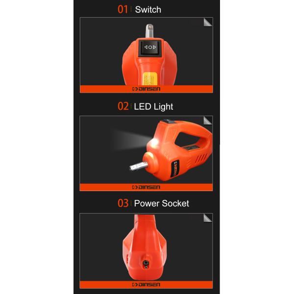 12v Corded Electric Impact Wrench 100W Rated Power With LED Light