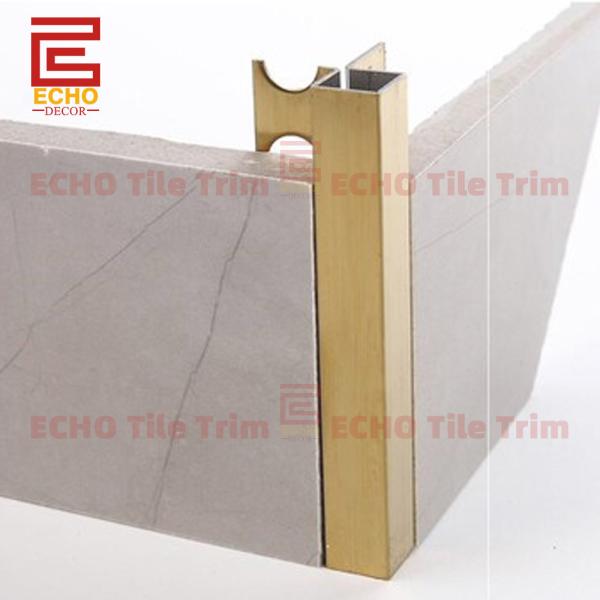 12mm Double Sided Square Angle Trim Stainless Steel Tile Trim