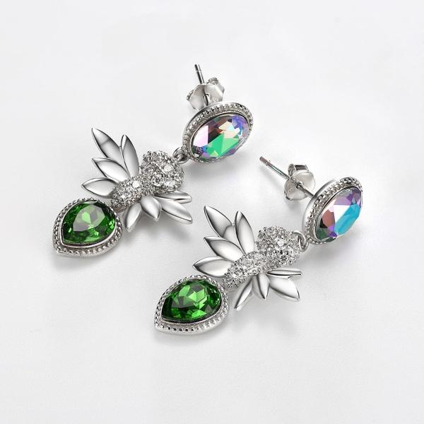 Diamond Gift Sterling Silver Jewelry Earrings