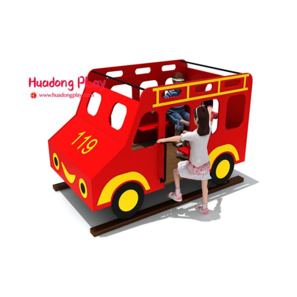 Toddler HDPE Playground Bus Style Engineering Plastics High Strength Long Life Span