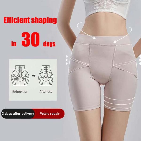 Women'S Waist Slimming Corset Postpartum Correction Pelvic Pants Polyester Shapewear