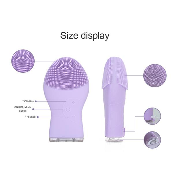Waterproof Soft Electric Facial Cleanser 1200 MAh Rechargeable