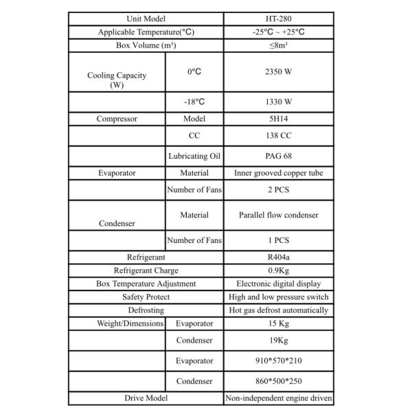 HT-280 Refrigeration Units Powerful Cooling and Dependable Performance