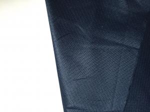 China 5mm Diamond Pattern Knitted Polyester ESD Fabric Dark Blue 135 GSM Weight on sale