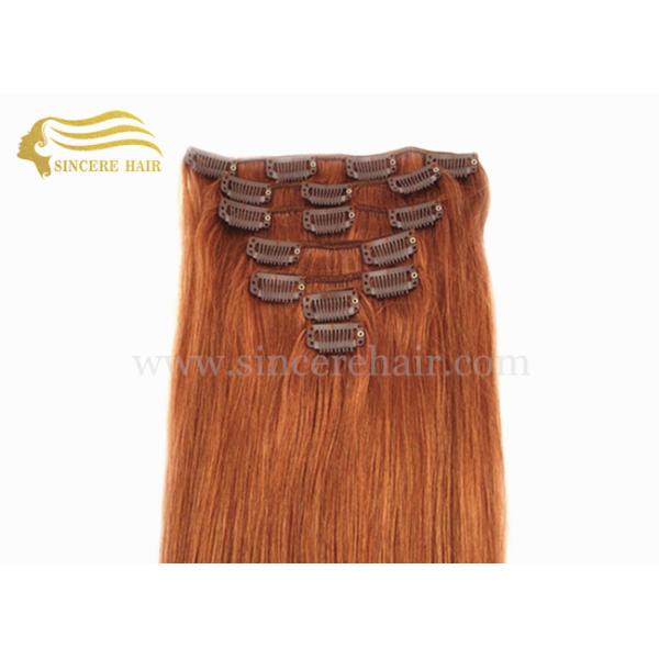 Hot selling 20" Remy Human Hair Extensions for sale - 50 CM Light Brown Full Set 7 Pieces of Clips-In Remy Hair Wefts Extensions for Sale Hot Sell 60 CM Straight Remy Human Hair Extensions Clips-In 10 Pieces 130 Gram for Sale