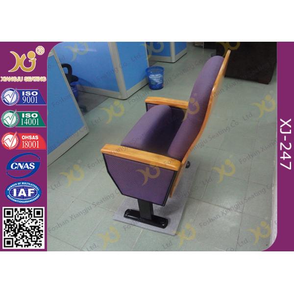 Sound Absorption Conference Hall Seating Chair With Soft Closing Seat Pad Noise Free