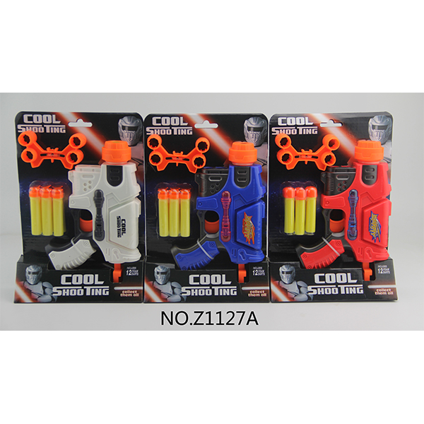 14 " Air Popper Blaster Launcher Pull And Pump Shooting Toy With 10 Foam Balls