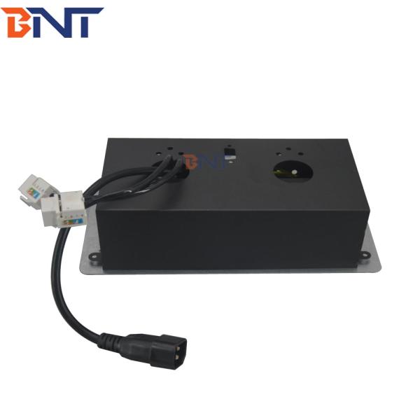 Multi-Functional Zinc Alloy/Iron Office Desktop Tabletop Socket Pop-up Power Socket 2 RJ45 Plug 3 AC Outlets 5A Rated Current