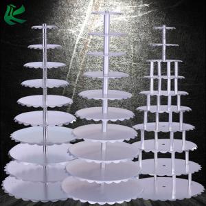 Quality Aluminum Alloy 10 Tiers Wedding Cake Display Tower, Round Cupcake Stand Tower For Party Large Event wholesale