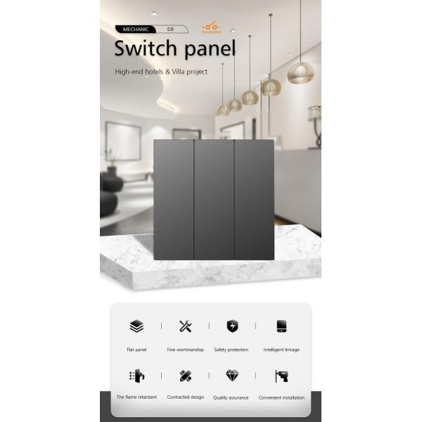 PC Electrical Wall Switch 10A 250V 1 / 2 Way Controlling Light Switch