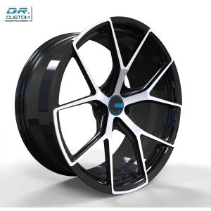 1 Piece Racing Forged Wheels Hyper Black ET25 5x112 18 Inch Rims