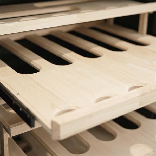 Touch Digital Control Black Wood Frame Cigar Cooler Humidor With Door Lock