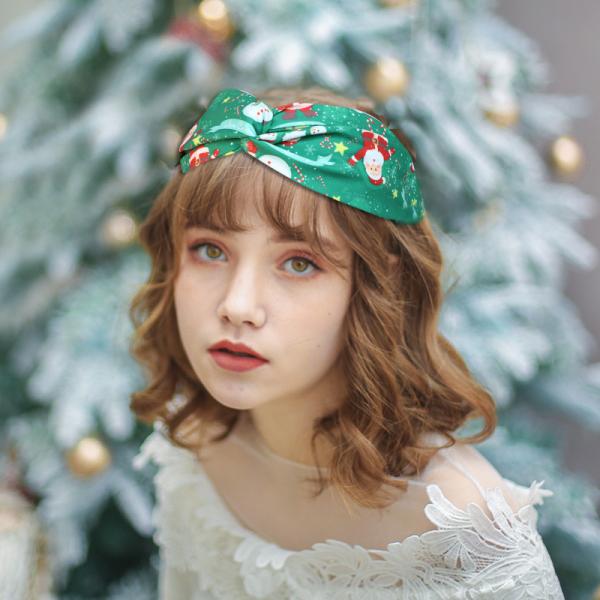 Childrens Christmas Hair Band Set Accessories Tie Turban Cross Makeup Gir Women