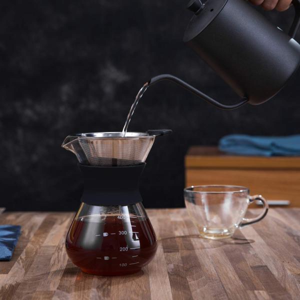 Professional Stainless Steel Coffee Pot Borosilicate Pour Over Coffee Pot