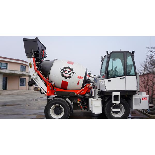2500L 3200L 4800L Mobile Concrete Mixer Truck With Auto Grease System And Weight System