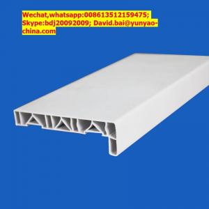 Quality laminated decorative pvc window sill,wooden design plastic building material wholesale
