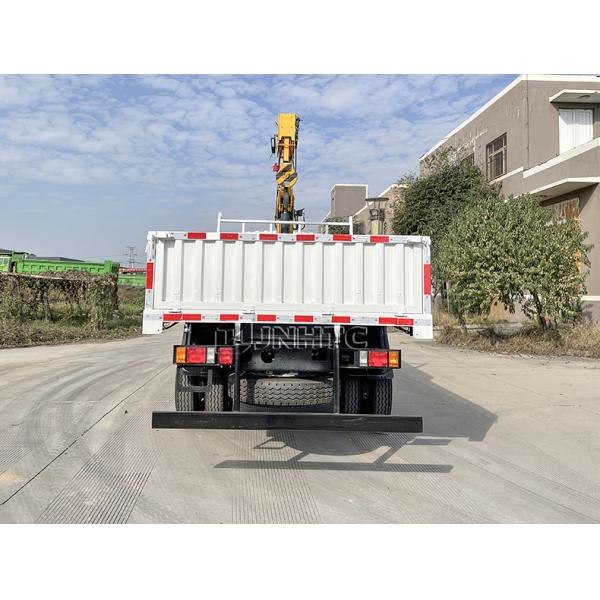 6 ton Crane truck 4x2 6wheels truck with straight arm crane HOWO light duty 3-8 ton cargo truck