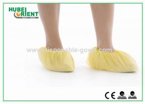 Quality Medical CPE Shoe Cover Waterproof Colorful Prevent Splash With Elastic Rubber wholesale