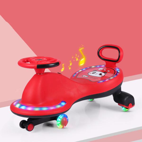 Kids Ride On Scooter Car Bike Toys with Music Lights and PU Silent Wheels