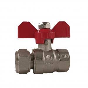 China PN30 Brass Ball Valve 435 Psi 1 2 Inch Ball Valve With Plastic Butterfly Handle on sale