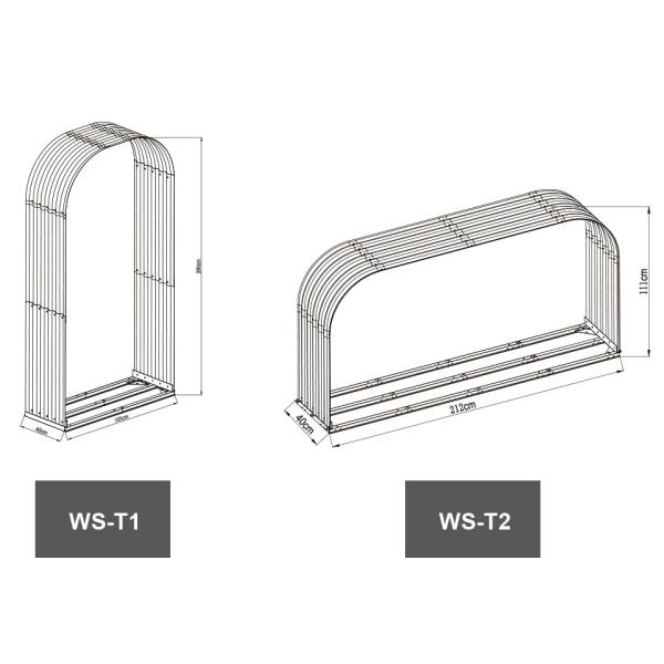 Fixed Structure Garden Metal Shed 0.6mm Anthracite RAL7016 WS-T Series