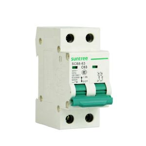 Quality IEC60898 SUNTREE 2Pole 63Amp AC Circuit Breaker wholesale