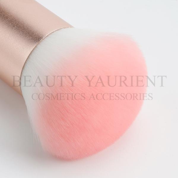 Matte Pink Handle Kabuki Makeup Brush For Pressed Powder Long Lasting