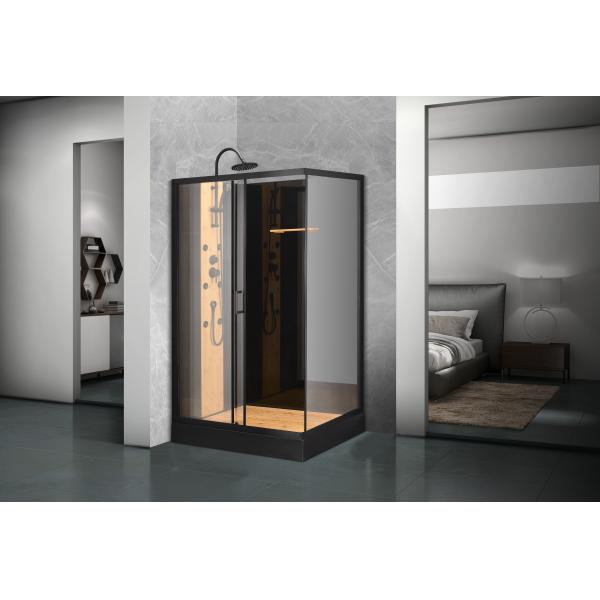 Shower Cabin with White acrylic tray 1200*800*2250cm black aluminium