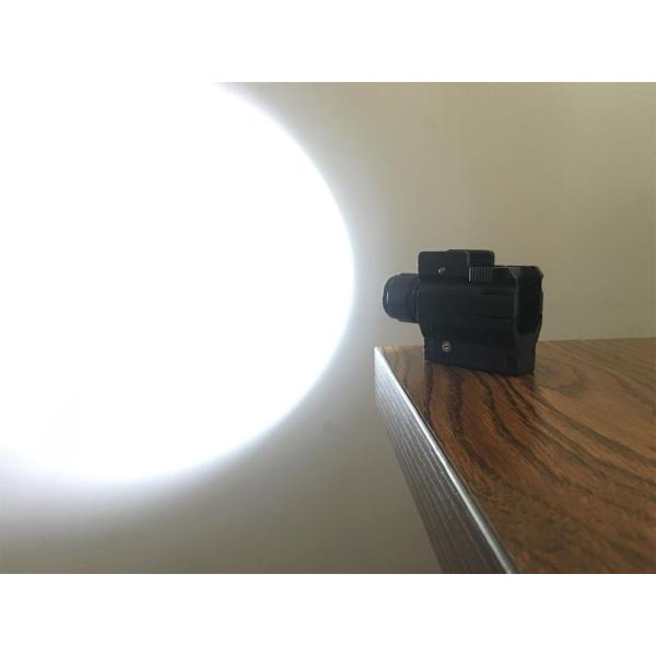 Small Tactical Rail Mount Flashlight With Strobe Function For Pistols Install