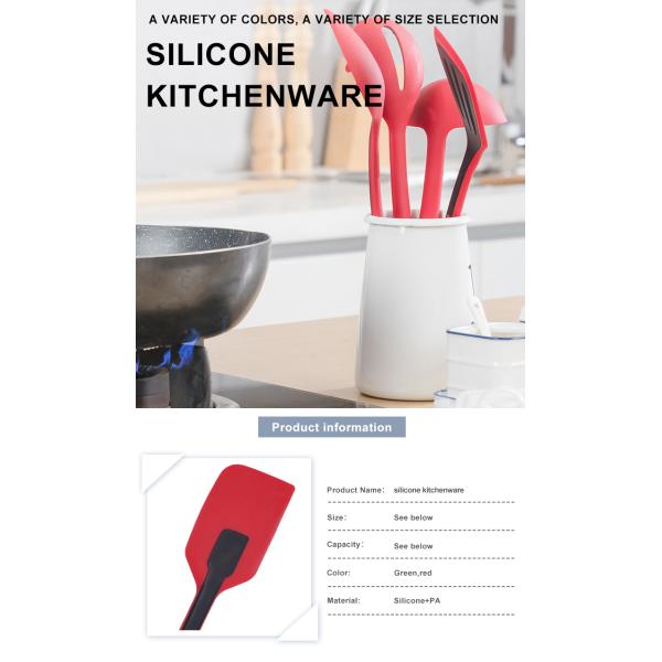 LFGB Standard Non Stick 11 Piece Silicone Turner Spatula