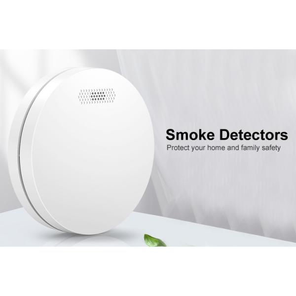 TUV CE Led Smoke Detector Alarm 10 Years Battery Operated 85db Fire Smoke Alarm With Silence Button