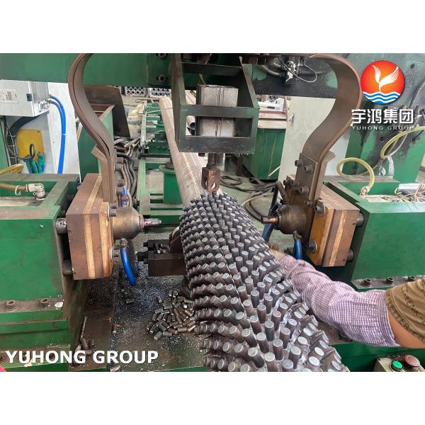 Studded fin tubes for industrial heat exchangers