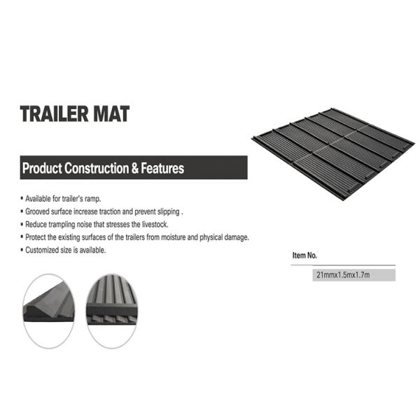 1.5m*1.7m*21mm Size Horse Box Trailer Ramp Mat Horse Box Flooring Mat Heavy Duty Trailer Mat