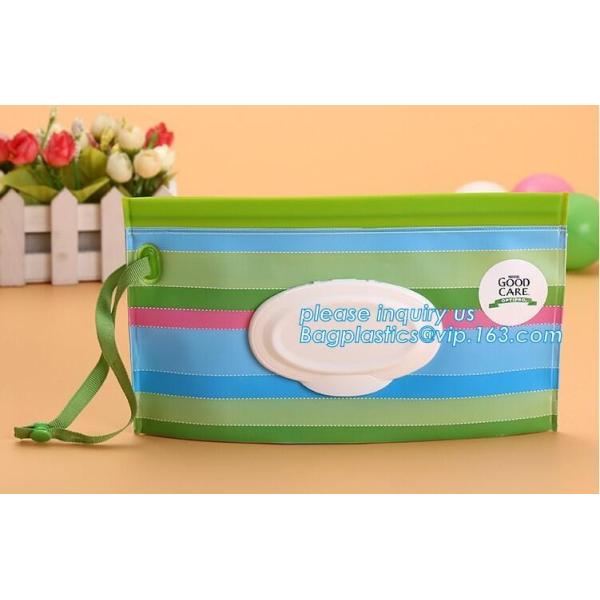 Travel wipes case reusable wet wipe bag travel wipes dispenser wipe, eco-friendly lovely baby wet wipe bag, wipes pouch