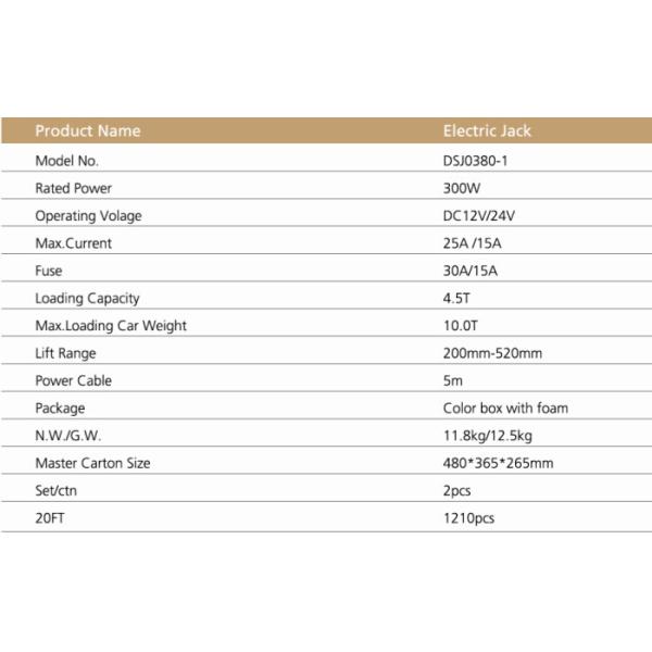 300W 10 Ton Bottle Jack With Pressure Gauge 12 Volt OEM Acceptable