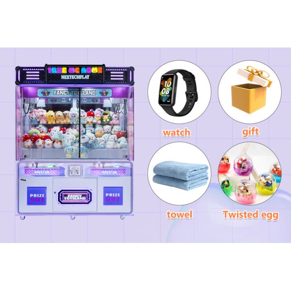 Wholesale 2 Players Vertical Plush Doll Toys Coin Operated Crane Machine