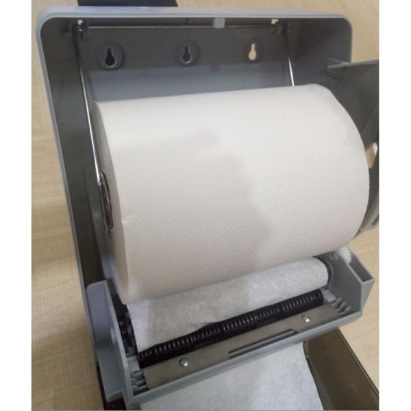 Level Push Activated Roll Paper Hand Towel Dispenser, ABS plastic, White color, wall mounted