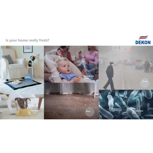 DEKON AIR PURILIZER P30B=air purifier and air sterilizer combined unit with PM2.5 display design