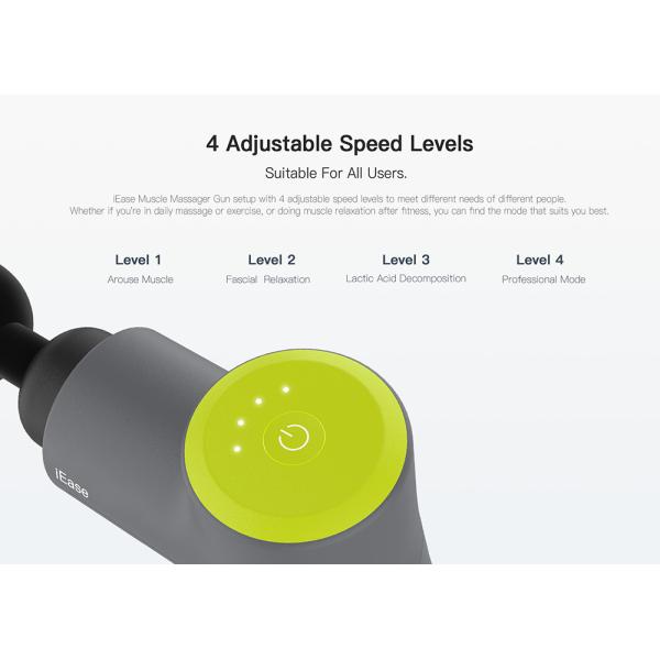 Lightweight Body Massage Device Electric Deep Percussion 4 Interchangeable Massage Heads