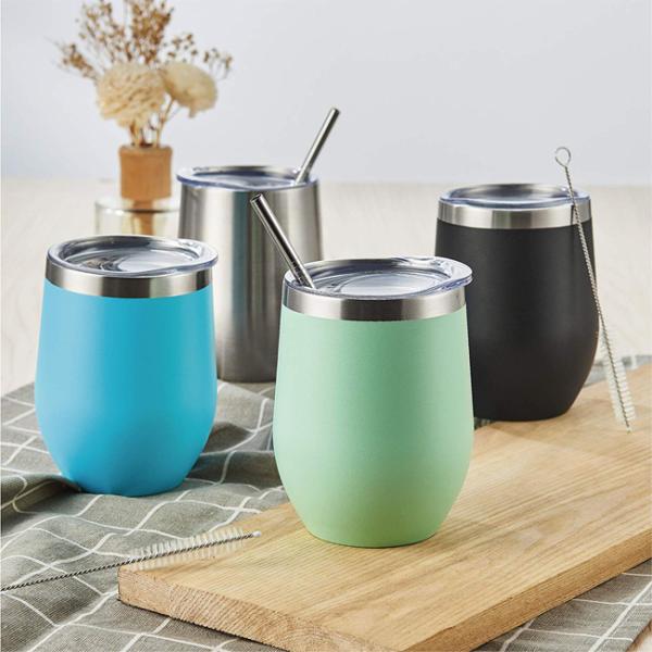 Wine Stainless Steel Tumbler Cups Coffee Champagne Cocktails Drinking