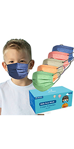 Disposable Blue Face Mask, Soft On Skin, Pack Of 3-Ply Masks Facial Cover Elastic Earloops Great For Home, Office
