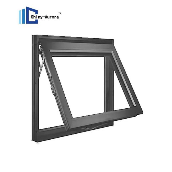 Home Office Vertical Aluminium Swing Window Customized Size