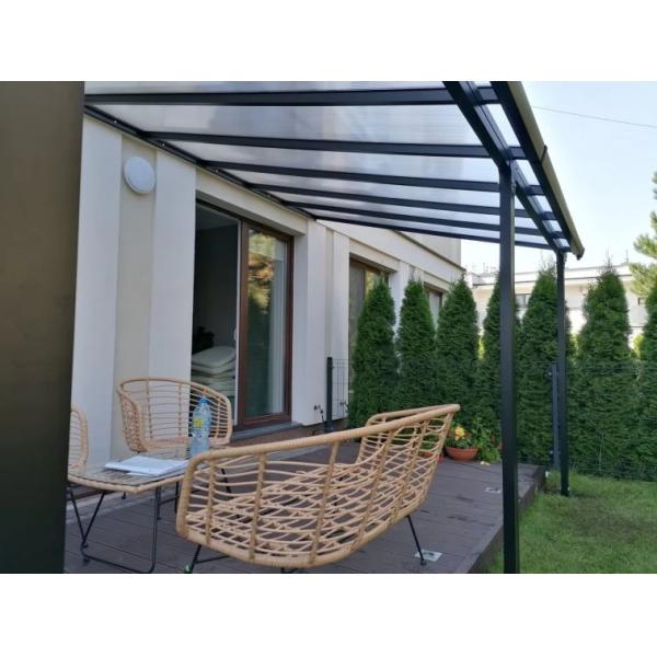Waterproof terrace canopies awning polycarbonate balcony canopy outdoor cover aluminum gazebo DIY patio cover Black