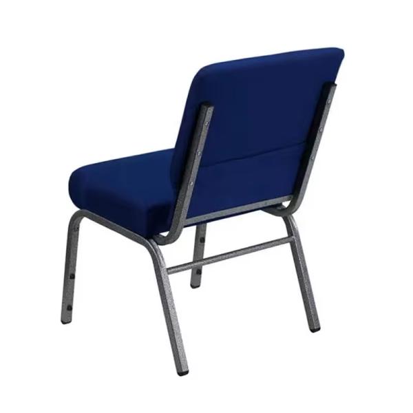 Commercial Stacking Church Chairs Metal Frame Padded Theater Seating
