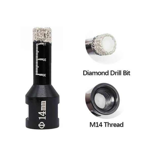 45mn Diamond Masonry Core Drill Bit 6mm 12mm 14mm For Power Drill