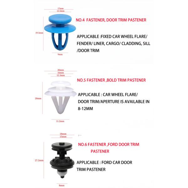 Plastic Automotive Car Repair Parts Universal Bumper Retainer Clips Car Plastic Rivets