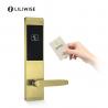Zinc Alloy Black Hotel Key Card Door Locks With ANSI Mortise MF1 Card Type for sale